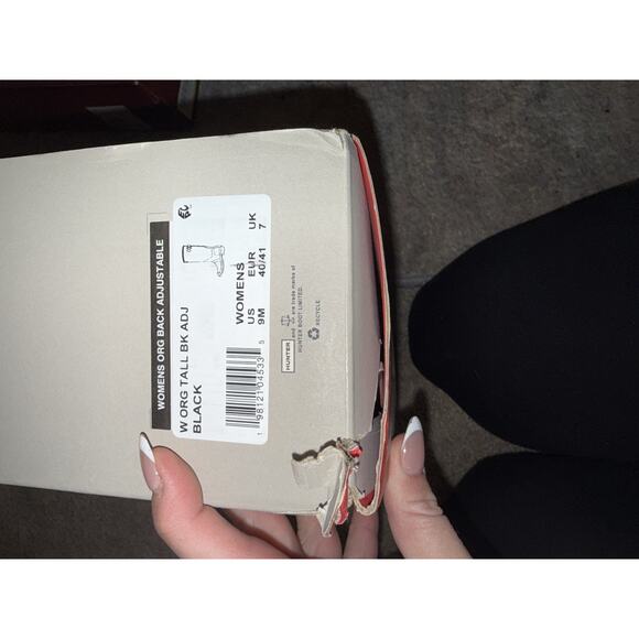 Hunter Womens Black Rubber Rain BOOTS Original Tall 9 Med Wft1000rma - Picture 4 of 5